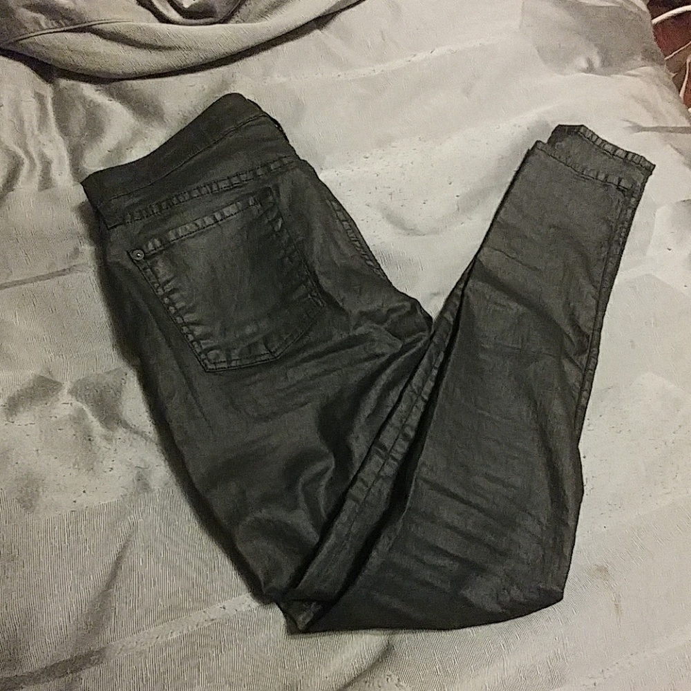 7 For All Mankind Black Coated Jean B1
